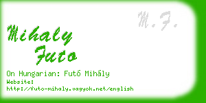 mihaly futo business card