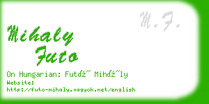 mihaly futo business card